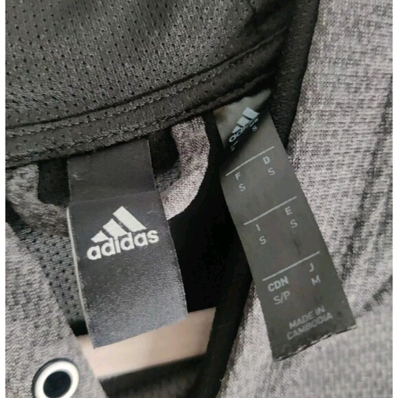 Adidas Size S Mens Pullover Hoodie Climawarm Hood Sweatshirt Gray FS0022 APU005 - Picture 8 of 11